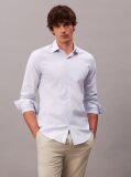 Albastru Camasa Slim Din Poplin De Bumbac In Dungi  Barbati