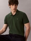 Verde Tricou Polo Din Bumbac Piqué  Barbati