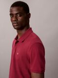 Rosu Tricou Polo Din Bumbac Piqué  Barbati