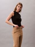 Maro Pantaloni Chino Drepti Din Bumbac Elastic  Femei