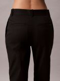 Negru Pantaloni Chino Drepti Din Bumbac Elastic  Femei