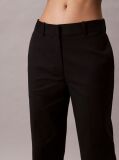 Negru Pantaloni Chino Drepti Din Bumbac Elastic  Femei