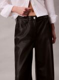 Negru Pantaloni Din Imitatie De Piele Cu 5 Buzunare  Femei