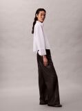 Negru Pantaloni Din Imitatie De Piele Cu 5 Buzunare  Femei