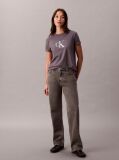Gri Tricou Classic Monogram Cu Paiete  Femei