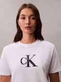 Alb Tricou Classic Monogram Cu Paiete  Femei