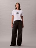 Alb Tricou Classic Monogram Cu Paiete  Femei