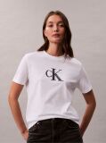 Alb Tricou Classic Monogram Cu Paiete  Femei