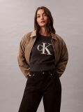 Gri Pulover Cropped Monologo  Femei