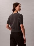 Gri Pulover Cropped Monologo  Femei
