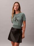 Verde Pulover Cropped Monologo  Femei