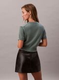 Verde Pulover Cropped Monologo  Femei