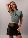 Verde Pulover Cropped Monologo  Femei