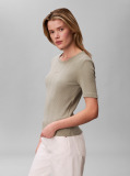 Verde Tricou Ribat Cu Maneci Scurte  Femei