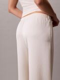 Alb Pantaloni Din Satin Cu Textura Hammered  Femei