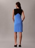 Multi Smooth Crepe Colour Block Dress  Femei