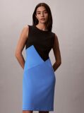 Multi Smooth Crepe Colour Block Dress  Femei