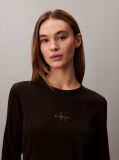 Negru Tricou Pentru Bebelusi Cu Maneci Lungi Si Logo Monogram  Femei