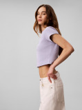 Purple Slim Cropped Monogram T-shirt  Women