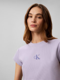 Purple Slim Cropped Monogram T-shirt  Women