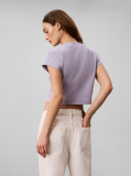 Purple Slim Cropped Monogram T-shirt  Women