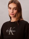 Negru Bluza Relaxata Cu Monograma  Femei