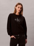 Negru Bluza Relaxata Cu Monograma  Femei