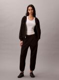 Negru Pantaloni Jogger Din Bumbac Terry Cu Monograma  Femei