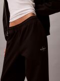 Negru Pantaloni Jogger Din Bumbac Terry Cu Monograma  Femei