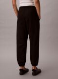 Negru Pantaloni Jogger Din Bumbac Terry Cu Monograma  Femei