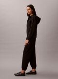 Negru Pantaloni Jogger Din Bumbac Terry Cu Monograma  Femei