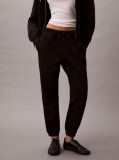 Negru Pantaloni Jogger Din Bumbac Terry Cu Monograma  Femei