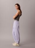 Mov Pantaloni Jogger Din Bumbac Terry Cu Monograma  Femei