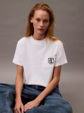 Alb Tricou Scurt Cu Logo Scut  Femei