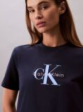 Albastru Tricou Cu Logo Monograma  Femei