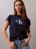 Albastru Tricou Cu Logo Monograma  Femei