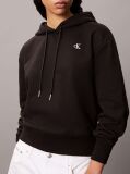Negru Hanorac Din Bumbac Terry Cu Logo Monogram  Femei