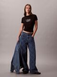 Negru Tricou Slim Cu Imprimeu Grafic Si Logo Script  Femei