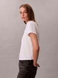 Alb Tricou Slim Cu Imprimeu Grafic Si Logo Script  Femei