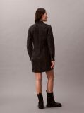 Negru Rochie-Camasa Din Denim  Femei