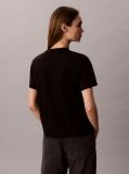 Negru Tricou Cu Logo Metalic Lucios  Femei