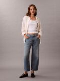 Denim Blugi Culotte Cu Talie Inalta  Femei