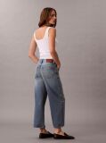 Denim Blugi Culotte Cu Talie Inalta  Femei