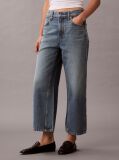 Denim Blugi Culotte Cu Talie Inalta  Femei