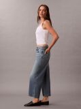 Denim Blugi Culotte Cu Talie Inalta  Femei