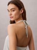 Verde Top Halter-Neck Din Amestec De In  Femei