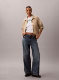 Denim Blugi Baggy Cu Talie Joasa Si Cusaturi Rasucite  Femei