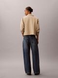 Denim Blugi Baggy Cu Talie Joasa Si Cusaturi Rasucite  Femei