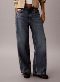 Denim Blugi Baggy Cu Talie Joasa Si Cusaturi Rasucite  Femei