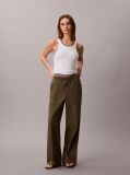 Bej Pantaloni Din Poplin De Bumbac  Femei